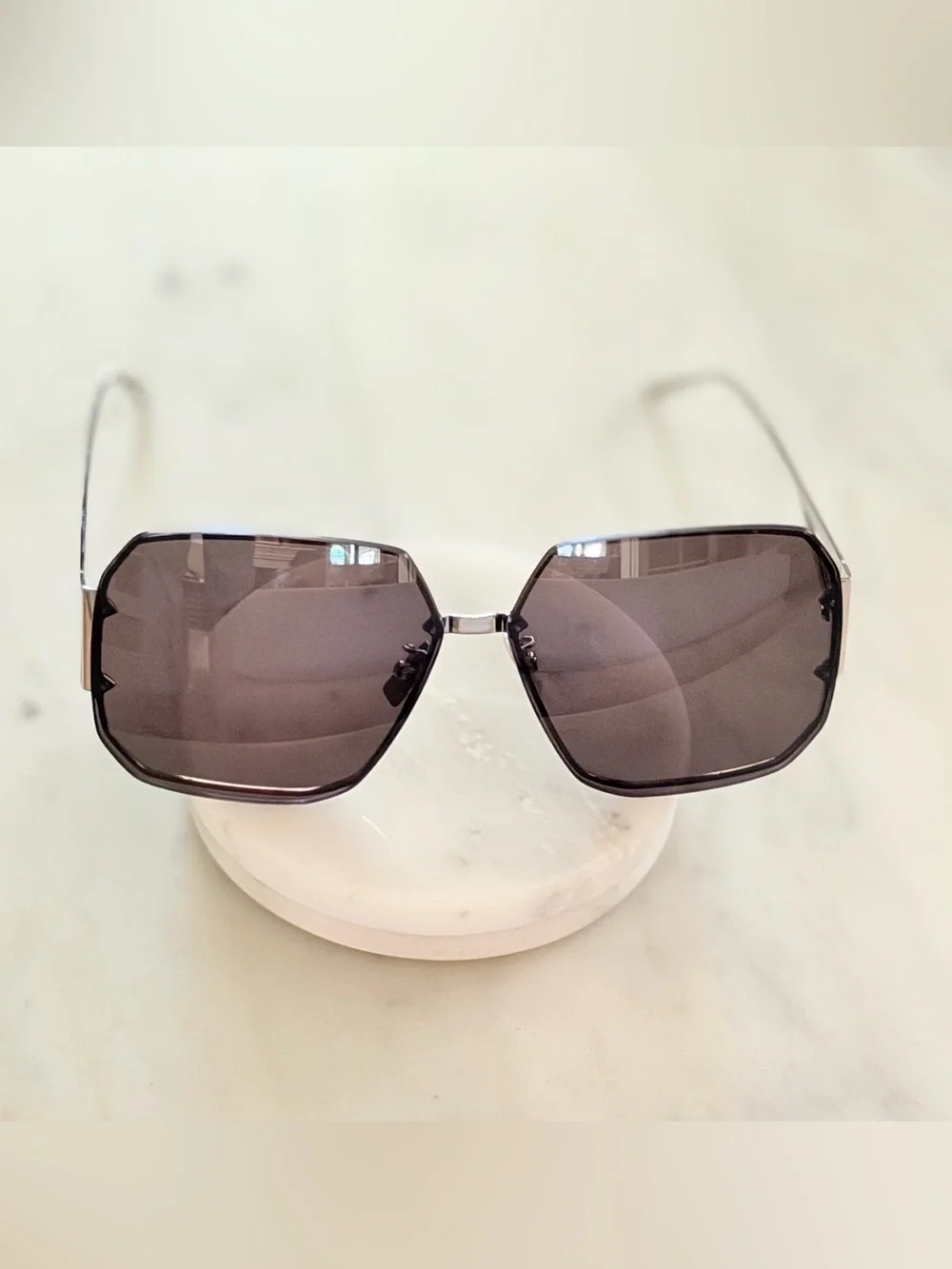 Bottega Veneta Brown Gradient Aviator Sunglasses